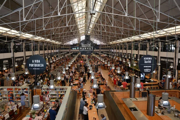 Lisbon Portugal Oktober 2017 Auszeit Markt Eine Gastronomische Halle Und — Stockfoto