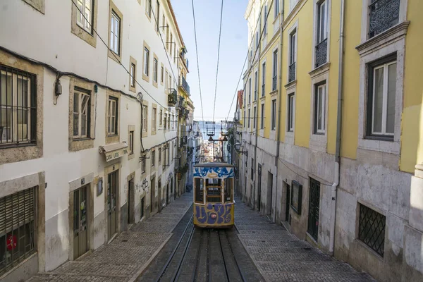 Lisboa Portugal Octubre 2017 Gloria Ascensor Antigua Atracción Lisboa Portugal — Foto de Stock