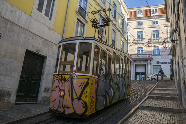 Lisboa Portugal Octubre 2017 Gloria Ascensor Antigua Atracción Lisboa Portugal — Foto de Stock