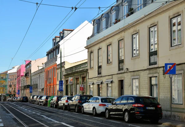 Lisboa Portugal Octubre 2017 Calle Típica Casco Antiguo Lisboa Capital — Foto de Stock