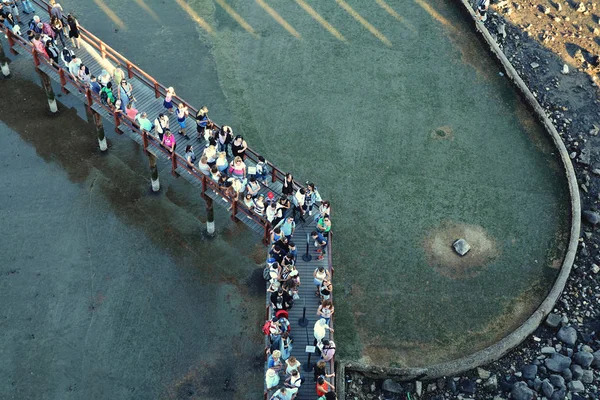 Lisbonne Portugal Octobre 2017 Foule Touristes Belem Tower Célèbre Attraction — Photo