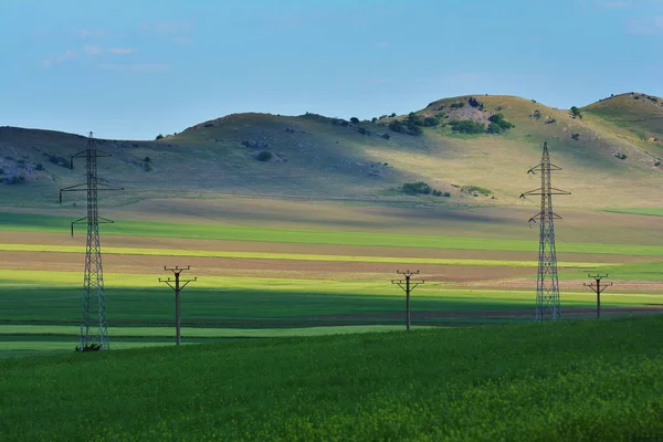 Amazing Agriculture Landscape Macin Mountains Dobrogea Romania — Stock Photo, Image