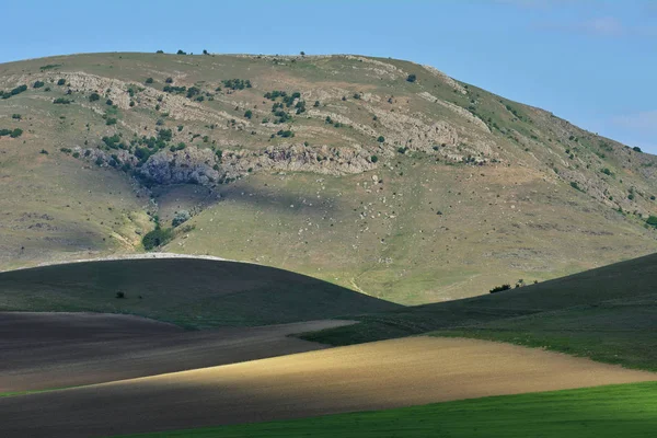 Geweldig Landbouw Landschap Macin Bergen Van Dobrogea Roemenië — Stockfoto