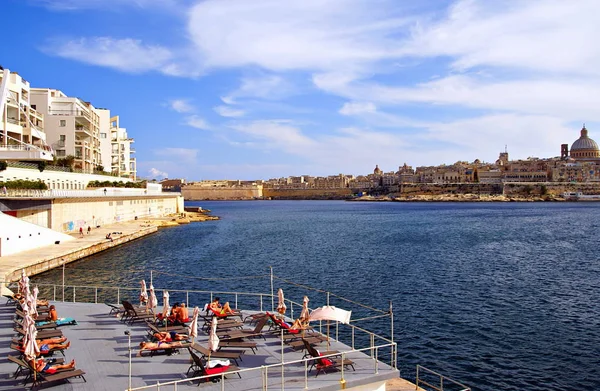 Island Malta Evropa Ledna2014 Fortina Spa Resort Ostrově Malta Pobřeží — Stock fotografie