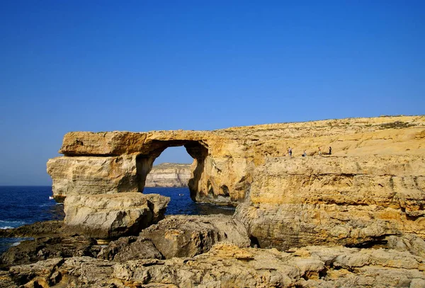 Wyspa Gozo Wyspa Maltańska Listopada 2015 Azure Window Jedna Najpiękniejszych — Zdjęcie stockowe