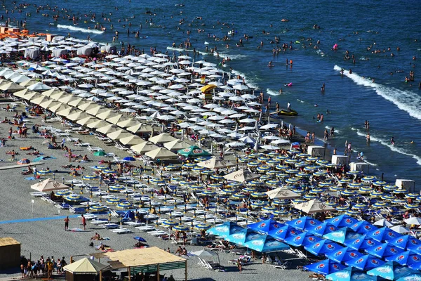 Mamaie Comté Constanta Roumanie Août 2018 Plage Mamaia Sur Côte — Photo