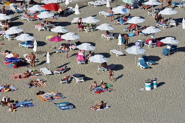 Mamaia Constanta County Romania August 2018 Tourists Recreation Mamaia Beach — Stock Photo, Image