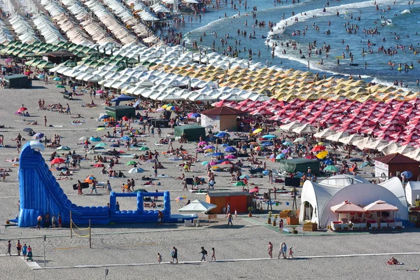 Mamaia Constanta County Romania August 2018 Mamaia Beach Black Sea — Stock Photo, Image