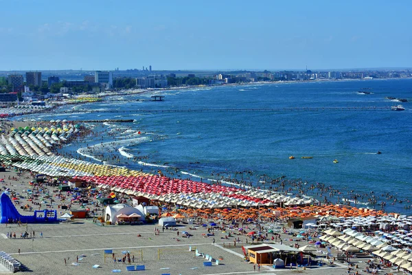 Mamaia Constanta County Romania August 2018 Mamaia Beach Black Sea — Stock Photo, Image