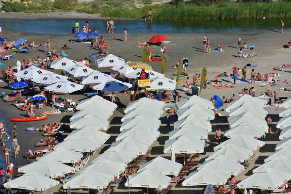 Mamaia Constanta County Romania August 2018 Mamaia Beach Black Sea — Stock Photo, Image