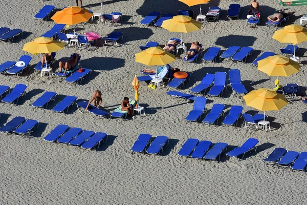 Mamaia Okres Constanta Rumunsko Srpna 2018 Turisté Rekreace Pláži Mamaia — Stock fotografie