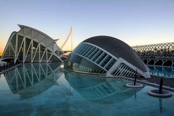 Stad Van Kunst Wetenschap Hemisferic Palau Les Arts Valencia Spanje — Stockfoto