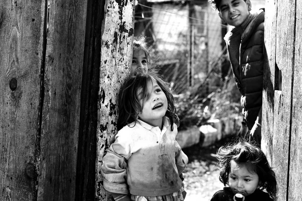 Constanta Romania Aprile 2017 Documentario Sociale Felicità Dei Poveri Bambini — Foto Stock