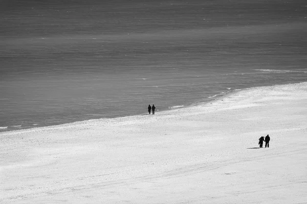 Caminhando Costa Praia Imagem Arte Fina — Fotografia de Stock