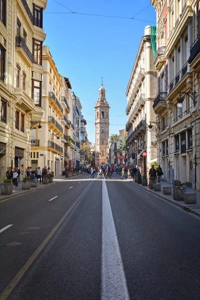 西班牙瓦伦西亚 2016年11月6日 瓦伦西亚历史中心的街道景观 — 图库照片