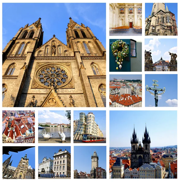 Travel Collage Prague Capital Czech Republic — Stock Photo, Image