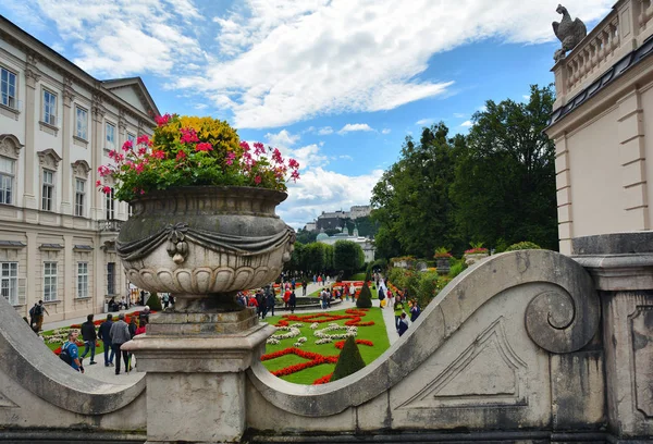 Skulptur Detail Berühmten Mirabellgarten Und Schloss Salzburg Österreich — Stockfoto