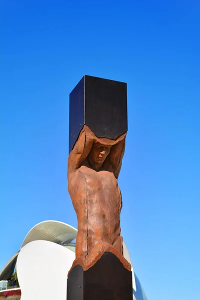 Valencia Spain November 2016 Outdoor Tourist Attraction Parallel Contemporary Sculpture — 스톡 사진