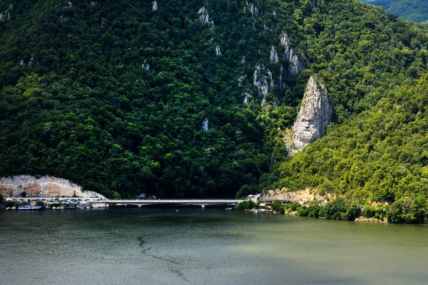 Spectacular Danube Gorges, also known as The Danube Boilers ,passing through the Carpathian Mountains, between Serbia and Romania