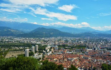 Binaların mimari. Dan yukarıda, Fort Bastille Grenoble, Fransa üzerinden görüntülemek