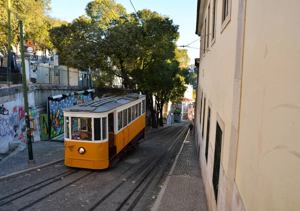 Lisboa Portugal Octubre 2017 Gloria Ascensor Antigua Atracción Lisboa Portugal — Foto de Stock