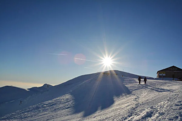 Wunderschöner Winterblick Auf 2000M Höhe Den Bucegi Bergen Sinaia Rumänien — Stockfoto