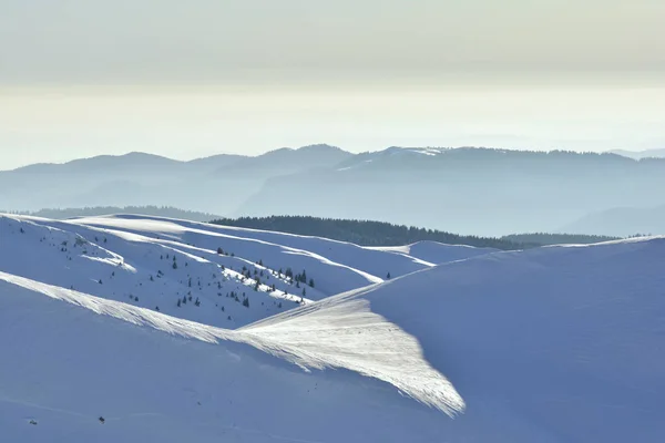 Wunderschöner Winterblick Auf 2000M Höhe Den Bucegi Bergen Sinaia Rumänien — Stockfoto