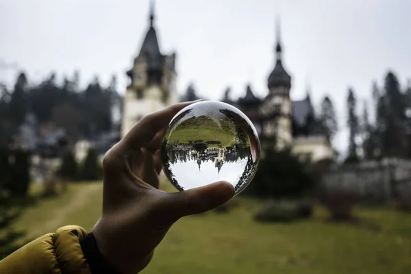 Fotografía Creativa Con Pelisor Castle Sinaia Resort Valle Prahova Rumania — Foto de Stock