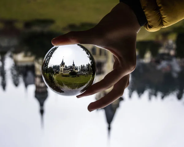 Fotografía Creativa Con Pelisor Castle Sinaia Resort Valle Prahova Rumania — Foto de Stock