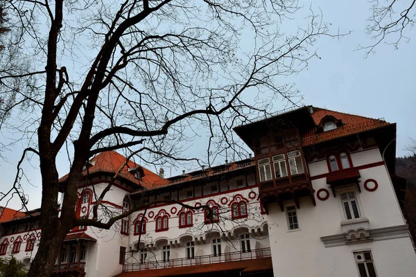 Sinaia Rumania Noviembre 2018 Hotel Caraiman Monumento Histórico Patrimonio Nacional — Foto de Stock