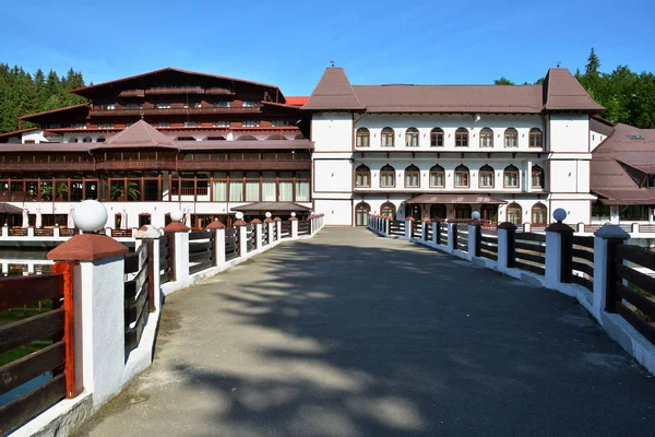 Poiana Brasov Brasov Mayo 2018 Hotel Aurelius Símbolo Estación Poiana — Foto de Stock