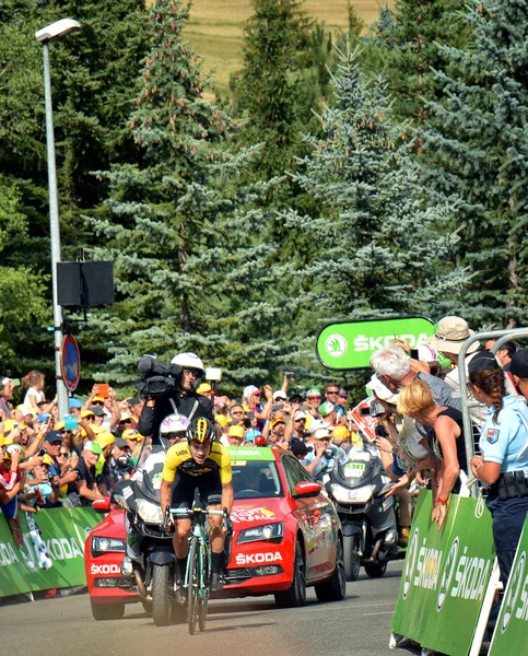 Serre Chevalier France July 2017 Spectacle Publicity Caravan Stage Serre — Stock Photo, Image