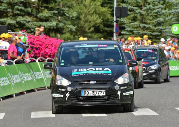 Serre Chevalier France July 2017 Spectacle Publicity Caravan Stage Serre — Stock Photo, Image