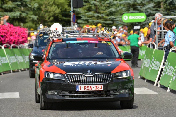 Serre Chevalier France July 2017 Spectacle Publicity Caravan Stage Serre — Stock Photo, Image