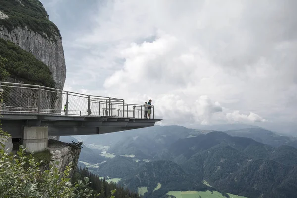 Skywalk Platform Steinplatte Hegy Tirol Ausztria — Stock Fotó