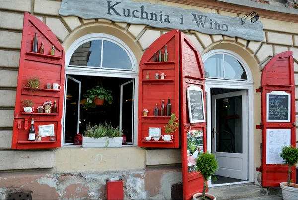 Krakow, Polonya - 9 Eylül 2016. Kazimierz, Yahudi Mahallesi, Polonya 'nın tarihi Krakow Bölgesi.