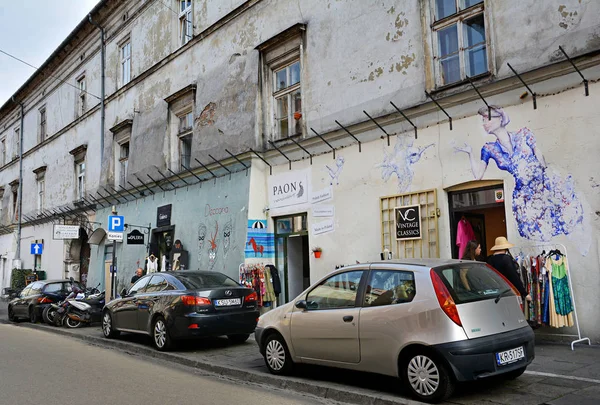 Krakow Polonia Septiembre 2016 Kazimierz Barrio Judío Distrito Histórico Cracovia — Foto de Stock