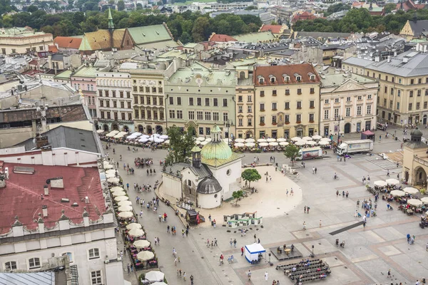 Krakow Pologne Septembre 2016 Vue Place Principale Cracovie Endroit Étonnant — Photo