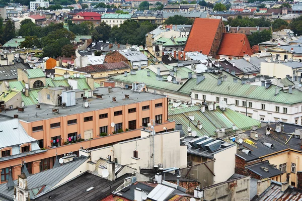 Old Town houses, view from above, Krakow, Poland