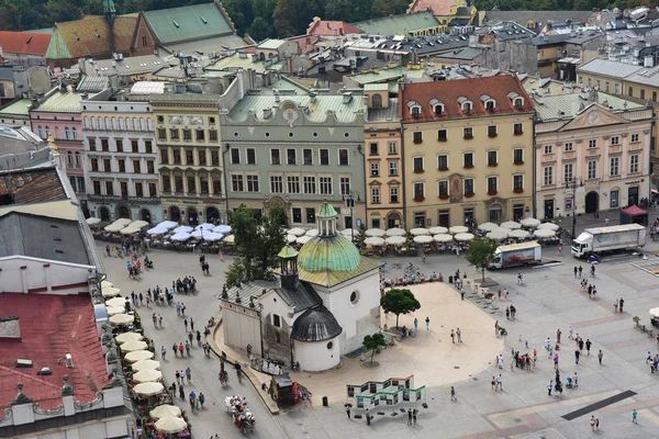 Krakow Poland September 2016 View Main Square Krakow Amazing Place — Stock Photo, Image