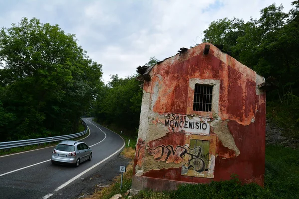 Susa Italy July 2017 Casa Cantoniera Дом Дорожника Горной Дороге — стоковое фото