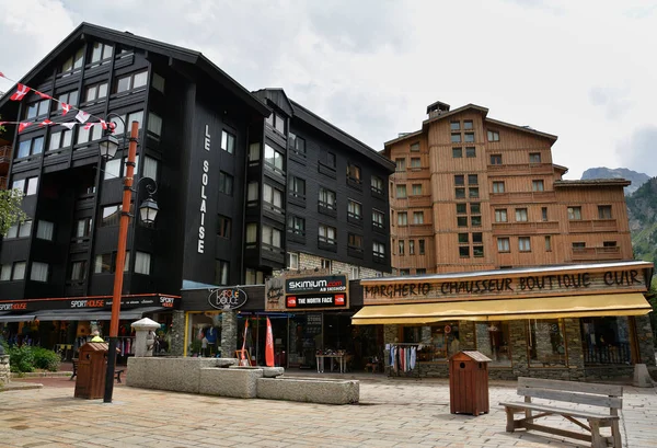 Pohled Údolí Val Dthe Isere Lyžařské Středisko Obec Tarentaise Valley — Stock fotografie