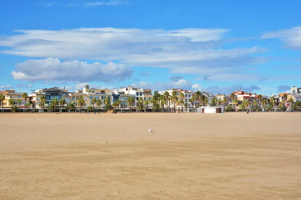 Sea Front Malvarrosa Beach City Valencia Spain — Stock Photo, Image