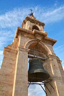 Valencia katedral İspanya yukarıda Miguelete çan kulesi