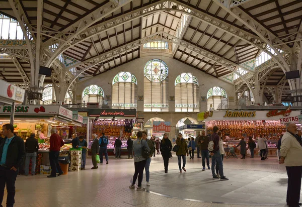 Valencia Spanya Kasım 2016 Merkez Çarşı Içinde Mercado Merkez Plaza — Stok fotoğraf