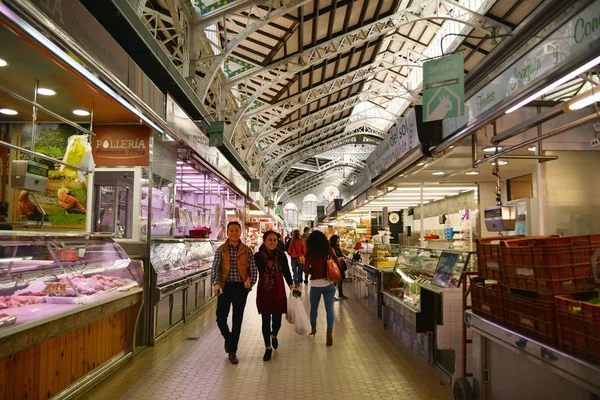 Valencia Spanya Kasım 2016 Merkez Çarşı Içinde Mercado Merkez Plaza — Stok fotoğraf