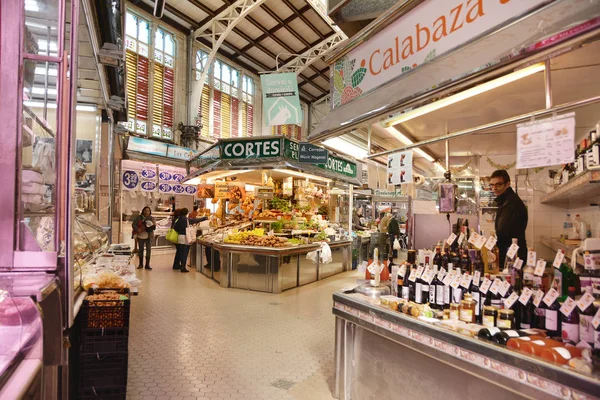 Valencia Španělsko Listopadu 2016 Uvnitř Centrální Trh Mercado Central Plaza — Stock fotografie