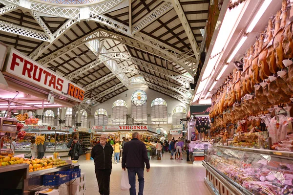 Valencia Espanha Novembro 2016 Dentro Mercado Central Mercado Central Plaza — Fotografia de Stock