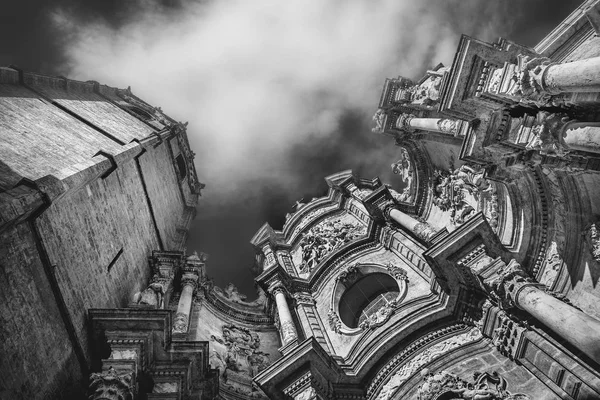 Escena Dramática Con Nubes Fachada Catedral Metropolitanabasílica Asunción Nuestra Señora — Foto de Stock