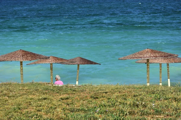 Vama Veche Constanţa Rumunia Sierpień 2018 Vama Veche Beach Spoza — Zdjęcie stockowe